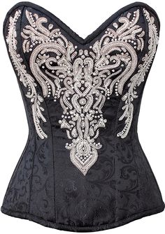 Authentic Corsets, Steel Boned Corsets, Corset Fashion, Overbust Corset, White Corset, Corsets And Bustiers, Corset Lingerie, Black Corset, Steampunk Fashion