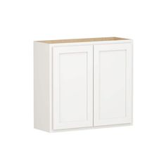 a white cabinet with two doors on the side and one door open to reveal an area for