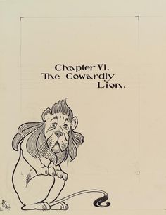 an advertisement for the company's lion, which has been drawn in black and white