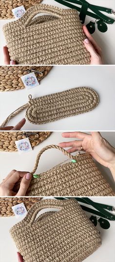 the instructions for how to make a woven purse