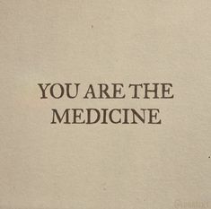 an old typewriter with the words you are the medicine printed on it