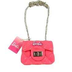 Miniso Life X Barbie Pink Quilted Mini Crossbody Bag Jelly Purse Chain Strap Nwt In Brand New With Tags Condition. There Are No Issues Or Flaws. The Miniso Life X Barbie Crossbody Bag Is Crafted From Jelly Material And Features A Quilted Design In A Vibrant Pink Color. It Is Designed For Women And Comes In A Mini Size, Measuring 4 ¾ Inches In Width, 3 ½ Inches In Height, And 2 ½ Inches In Depth. The Bag Is Equipped With A Metallic Clasp Closure And A Chain Strap, Making It Suitable For Casual Oc Kawaii Nostalgia, Jelly Purse, Fashion Kawaii, Jelly Bag, Small Handbag, Metallic Bag, Barbie Friends, Mini Crossbody Bag, Fuchsia Pink