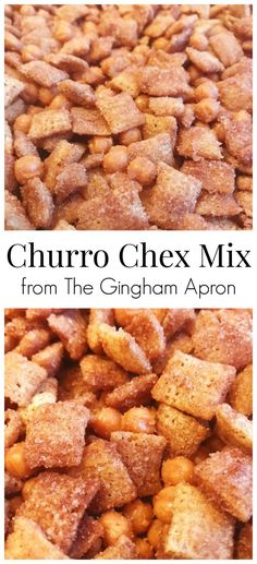 the cover of churro chex mix from the gingham appony cookbook