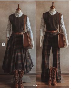 40s Mode, Plaid Clothing, Dark Academia Outfits, Dark Academia Outfit, Academia Outfits, Academia Style, Academia Fashion, Old Fashion Dresses, Mode Vintage