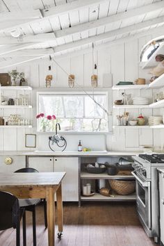 the kitchen is clean and ready to be used as a place for cooking or eating