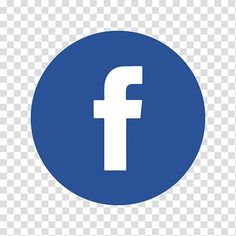 the facebook logo is shown in a blue circle, with white letters on it's side