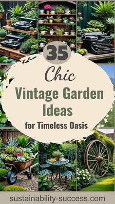 35 Vintage Garden Decor Ideas To Elevate Your Outdoor Space Backyard Garden Decor, Garden Decorations Ideas, Colourful Garden Ideas, Fun Garden Ideas, Garden Decoration, Rustic Garden Ideas, Vintage Garden Ideas, Garden Ideas Budget Backyard, Creative Garden Decor