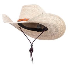 Mexican Style Wide Brim Safari HatMade of 100% straw.ONE SIZE fits most with an adjustable chin strap, fitting up to L(59cm).Fitted with an inner elastic sweatband.Adult/Unisex.Crown measures 4 inches deep.Brim measures 4-5 inches wide.Hand wash only.Imported. Mexican style wide brim safari outdoor hat for men and women.Stiff and pinched top crown.Ventilated crown.A leather hat band is accented around the crown.Brim is wide.Side brim is slightly upturned.Our Mexican safari straw hat is perfect f