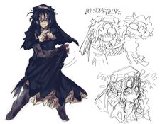 an image of some character sketches from the video game demon slayer, which is currently in development