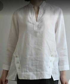 Lenin Shirts Women, Linen Top Women, Linen Shirts Women, Kurta Neck Design, Cotton Kurti Designs, Irregular Hem