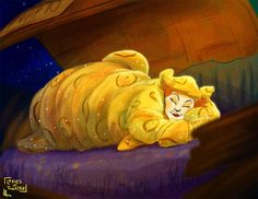 a drawing of a sleeping beauty and the beast character in disney's live - action movie