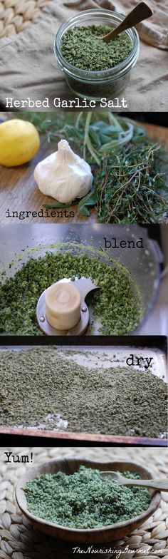 the steps to make homemade herb garlic sauce