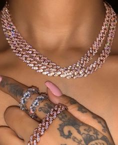 Lavishluxxshop Tumblr, Diamond Cuban Link Chain, Cuban Choker, Cuban Necklace, Women Choker Necklace, Pink Choker, Cuban Link Necklace, Miami Cuban Link Chain, Miami Cuban Link