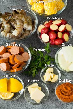 an image of different types of food in bowls