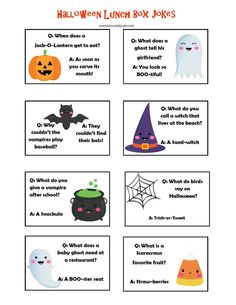 halloween lunch box jokes for kids