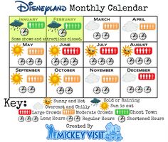 the disney world calendar is shown in this screenshot from mickey mouse's vacation