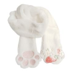 PRICES MAY VARY. Women Winter Faux Fur Scarf Collar Teen Girls Japanese Fashion Lolita Kawaii Fuzzy Plush Cute Cat Paw Long Scarves Shawl Warm Cozy Neck Warmer Neck Scarf Are Made of Faux Fur Plush Fabric , Fuzzy , Soft and Comfortable . One Size : 55.11 X 4.72 In(length X Width), Fits for Most Adult , Women , Teen Girls, Junior Keep Your Neck Warm In Winter and Fall / Autumn White Scarf with Lovely Cat Paw , Strawberry , Sweet Floral Embroidery Pattern , Kawaii One Piece Gloves Scarf Set , This Winter Kawaii, Princesscore Cottagecore, Cottagecore Kawaii, Summer Outfit Accessories, Throwing Fits, Faux Fur Scarves, Cute Scarfs, Floral Embroidery Patterns, Clothing Pieces