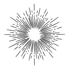 an abstract sunburst design in black and white