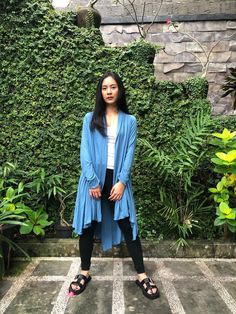 A versatile outer wear that you can used from day to evening. Perfect for a cover up, working outfit that can be dressed up and down. A good addition to compliment your outfit.   This outer can be wear in multiple styles. Please check our instagram post for detail how to wear this outer multiple ways.  IG @agasvaha The material is 100% Rayon Jersey that treated with special hand dyed technique.  Available in size S/M and L/XL The model is 164 cm tall and 54 kgs wearing size S/M  If you need more detail information about this products, Custom Order and for WHOLESALE enquiry please don't hesitate to message me :) Blue Long Outerwear For Layering, Blue Casual Wrap Outerwear, Casual Blue Wrap Outerwear, Casual Blue Wrap Cardigan, Blue Wrap Outerwear For Spring, Long Blue Cardigan, Boho Wear, Green Kimono, Boho Plus Size