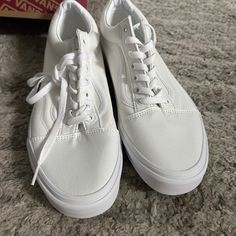 Never Worn Still In The Box Men’s Size 11 Vans Shoes White, Vans White, Men's Vans, Mens Vans, Shoes White, Vans Shoes, Mens Shoes Sneakers, The Box, Men's Shoes