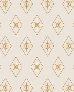 a beige and gold geometric pattern with diamond shapes on the bottom, which is very similar to