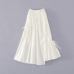 Tie Bow Skirt, Midi Dresses Aesthetic, Ruched Long Skirt, Aesthetic Midi Skirt, Long Skirt 2023, Skirt Bow, Rushed Skirt, Skirt With Bow, A Line Long Skirt