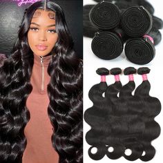 PRICES MAY VARY. 【Human Hair Bundles Material】:12A Grade Virgin Brazilian Human Hair Bundles,100% Unprocessed Virgin Human Hair Cut From Young Donor,Soft And Healthy Natural Color,Select High Quality Human Hair Material,Clean And Healthy To Make Sew In Or Wigs. 【Bundles Human Hair Quality】:14-32 Inches Brazilian Human Hair Each Bundle Is 95g-100g，High Quality Unprocessed Virgin Bundles, Raw Bundles Human Hair,Strong Double Machine Weft, Weave Bundles Human Hair,Very Soft and Silky, Full Density, Bleached Hair, Best Hair Bundles On Amazon, Raw Bundles, Body Wave Bundles, Hair Body Wave, Hair Shedding, Human Hair Bundles, Brazilian Body Wave, Brazilian Virgin Hair