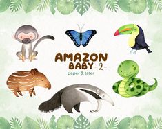 an image of some animals that are on the cover of a baby's book