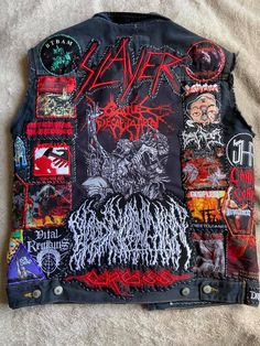 Black Metal Clothing, Black Metal Outfit, Metal Concert Outfit, Punk Outfits Men, Heavy Metal Patches