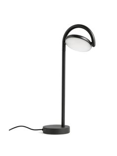 a black lamp on a white background