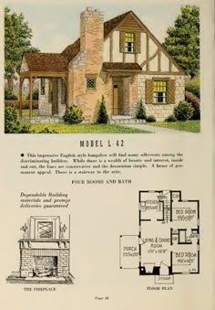 an old house is featured in the catalog for model l - 42, which was built in 1932