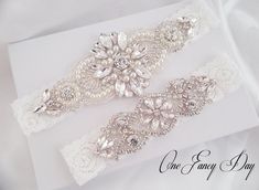 Garter Set Wedding, Crystal Garter