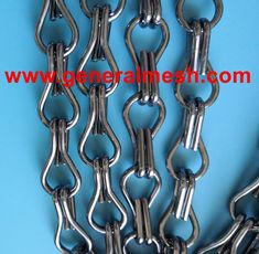 an image of a metal chain on blue background