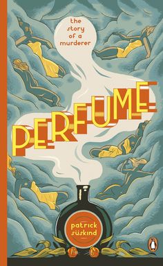 a book cover with an image of a bottle in front of the words, perfume