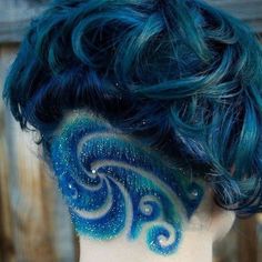 Wish I could do this with my hair Undercut Hair Designs, Undercut Designs, Shaved Hair Designs, Hair Tattoo, Galaxy Hair, Haircut Men, Hair Tattoos, Hair Appointment, Undercut Hairstyles