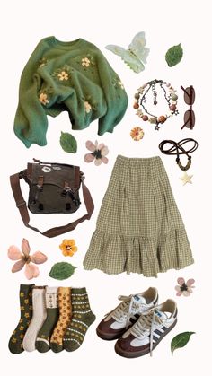 #goblincore #outfitinspo #inspiration #outfit #goblincoreoutfit #aesthetic Goblin Core Outfit, Cottagecore Outfit, Swaggy Outfits, Mode Vintage, Mode Inspiration