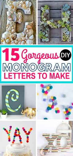 15 gorgeous monogramm letters to make