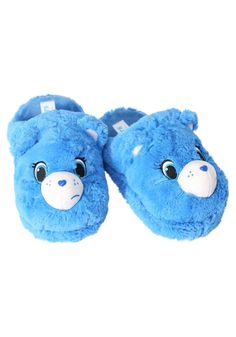 PRICES MAY VARY. 100% polyester Scuff-style slippers have Grumpy Bear face w/ embroidered eyes on each toe Anti-skid texture on soles Officially licensed, exclusive We all have our down days! Why not buy yourself these cozy Care Bears Grumpy Bear Adult Slippers to help soothe the blues? It's natural to wake up feeling down in the dumps, and it is A-OK to spend all days in your PJs sometimes. Just make sure this plush blue pair is keeping your toes cozy, and those gloomy feelings will lift faster Care Bears Grumpy Bear, Care Bears Movie, Frowny Face, Grumpy Bear, Fun Costumes, Blue Slippers, Bear Halloween, Bear Slippers, Bear Costume