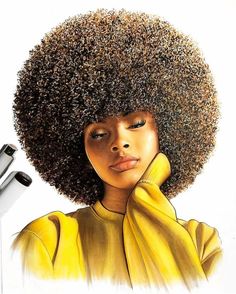 Art Black Love, Afro Hair Art, Afro Hair