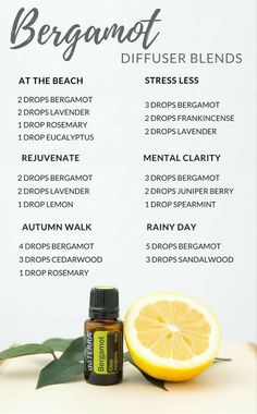 Bergamot Diffuser Blends, Candle Recipes, Diy Lotions