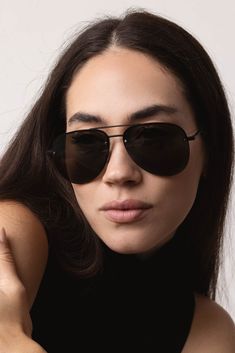 Sain Laurent classic aviator sunglasses in black. Stainless Steel 59-13-140 Sunglasses Saint Laurent, Black Aviator Sunglasses, Beach Stores, Marissa Collections, Black Aviators, Resort Collection, Black Stainless Steel, Gift Accessories, Aviator Sunglasses