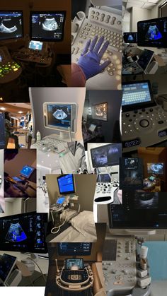 a collage of many different electronic devices