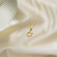 Gold Star of David Necklace, Jewish mazel tov or bat mitzvah days gift for her or him, Women jewsih star jewelry, david's star pendant for jewish boy, Israelite star of david charm - Handmade High quality 925 sterling silver unique handcraft for you with Free gift package TECHNICAL INFORMATION - Chain length Options: 16,18,20,24 inches (40,45,50,60 cm) - Pendant height:  0.77inches (19,6mm) - Pendant width: 0.61 inches (15,5mm) - Finishing Options: Sterling silver, 18k Gold Plated, or Rose Gold Jewish Boy, Necklace Women Gold, Jewish Star Necklace, Jewish Necklace, David Star, Star Of David Necklace, Mazel Tov, Personalized Pendant, Star Jewelry