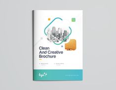 the clean and creative brochure is displayed