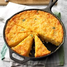 a skillet with some food inside of it