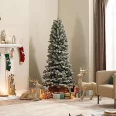 a decorated christmas tree in a living room