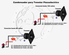 the diagram shows how to wire up two speakers