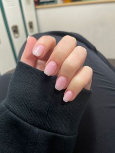 Extra Short Acrylic Nails Coffin, Ombre Coffin Acrylic Nails Short, Teenage Nail Ideas Short, Really Short Coffin Shape Nails, Short Coffin Shape Acrylic Nails, Short Coffin Ballerina Shape Nails, Short Ballerina Shape Nails Designs, Short Coffin Light Pink Nails, Short Natural Coffin Shape Nails