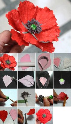 how to make an origami poppy flower