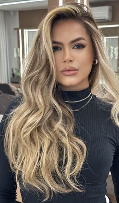 Fall Blonde Balayage Honey, Blonde Hair Morenas, Blonde Balayage Honey, Babyliss Hair, Blonde Hair Goals, Blonde Hair Transformations, Fall Blonde, Hair Color Highlights, Brunette To Blonde